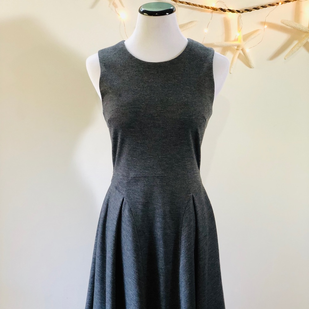 Club Monaco Knit Dress Fit Flare Asymmetrical Hem
